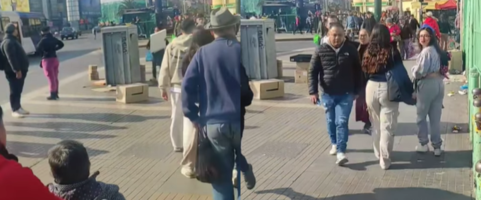 “Fuera Boric”: vendedor ambulante extranjero explota tras desalojo en Estación Central