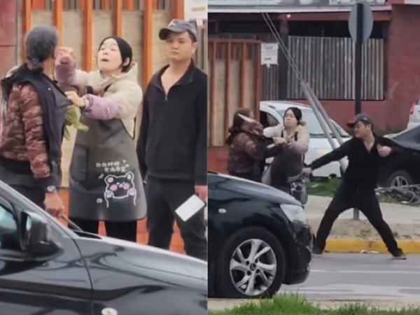 Mujer acusa de ladrón a sujeto y se desata enfrentamiento con cuchillos