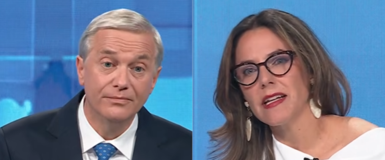 “Miedo no tengo”: Kast enfrenta tensa pregunta de Julia Vial sobre el vidrio blindado