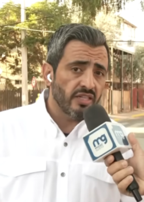Alcalde de San Bernardo fue intimidado en vivo mientras hablaba de la agresión a Cristal Aguilera
